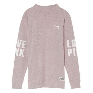 PINK Stadium Mock Neck Pullover